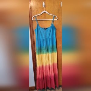 Jessica Simpson Rainbow Tiered Maxi Sundress